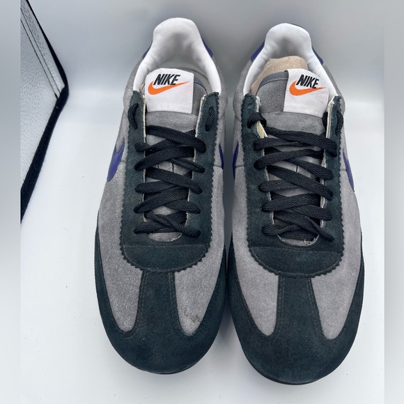 Nike Vintage Suede Sneakers Gray Purple Swoosh Men’s 10 EU 44 - Picture 4 of 13